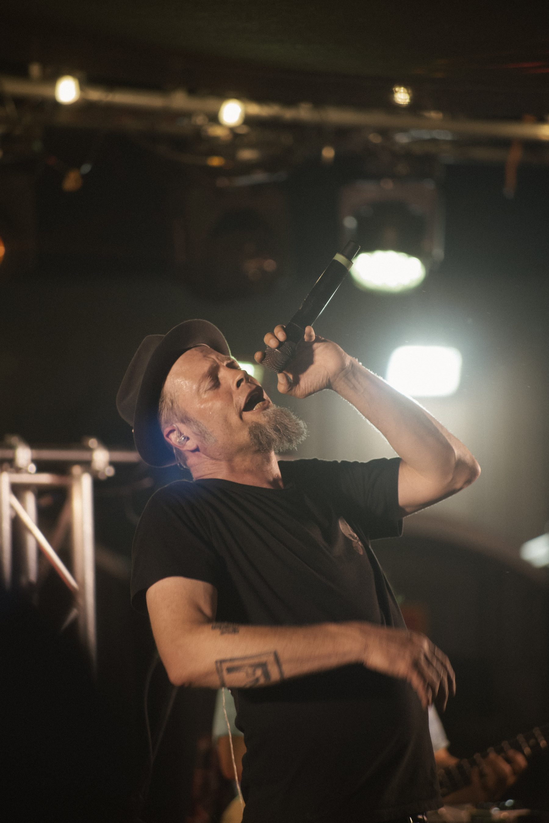 Singer performing on stage